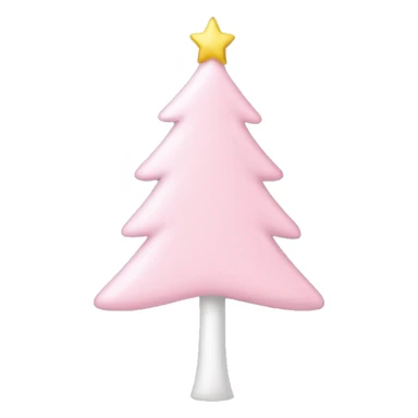 White tree Christmas light pink bow sticker