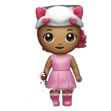 hello kitty with raw meatballs in a bmw m5cs sticker