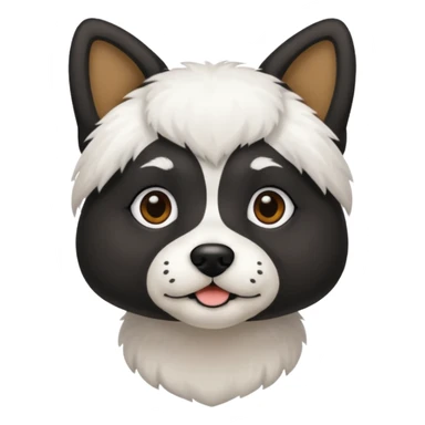 dog white with black face and shor hair sticker