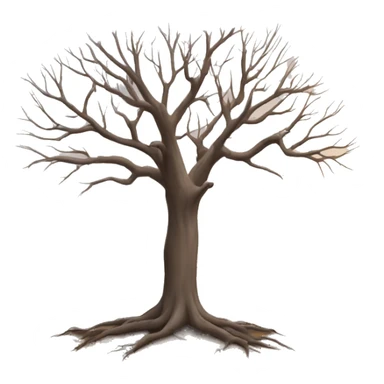 a bare tree without leaves sticker