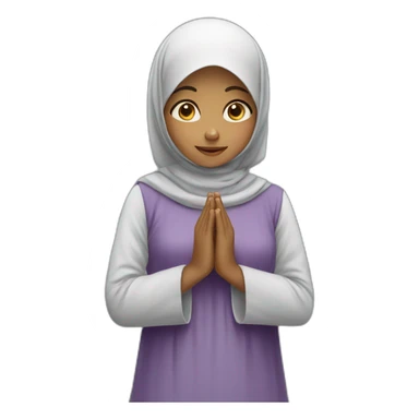 Muslim prayer girl sticker
