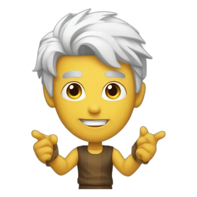 X-man posing with its nails sticker