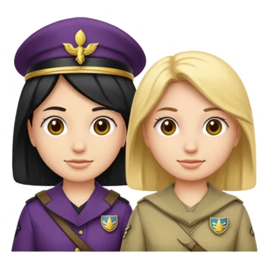 one emoji wearing ACU and second emoji AGSU sticker