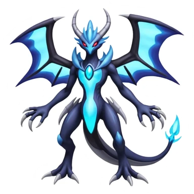 Lunala-Darkrai-Dialga-Fakémon-hybrid-creature (full body)  sticker