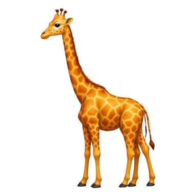orange furry giraffe sticker