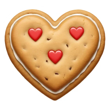 cookie heart shape woth glase sticker
