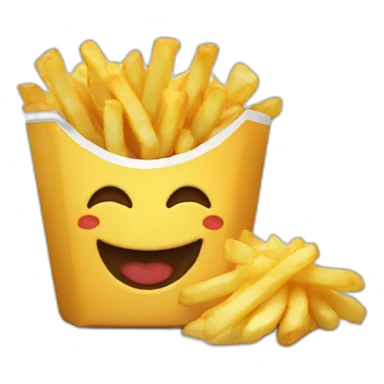 chat qui mange des frites sticker