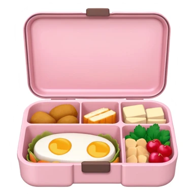Light pink bento box open sticker