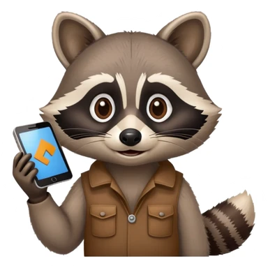 raccoon giving a PowerPoint presentation sticker