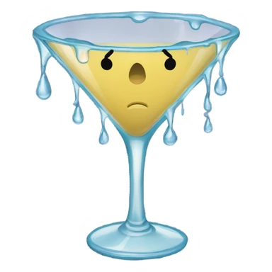 Crying Martini GLass sticker