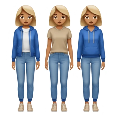 MUJER CUERPO COMPLETO ROPA CASUAL sticker