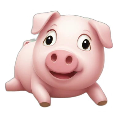 Piggy on the beach sticker