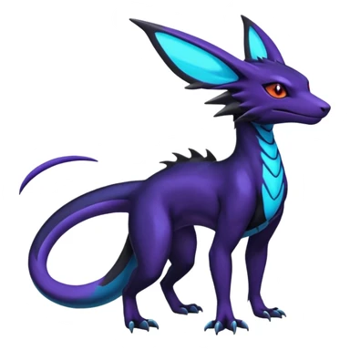 Shiny Salandit-Umbreon-Nargacuga-Noivern-Noibat-Hybrid (Full body) sticker