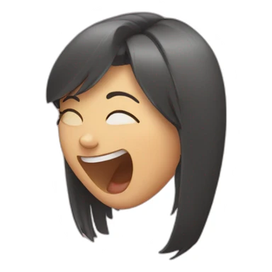 a girl banging her head sticker