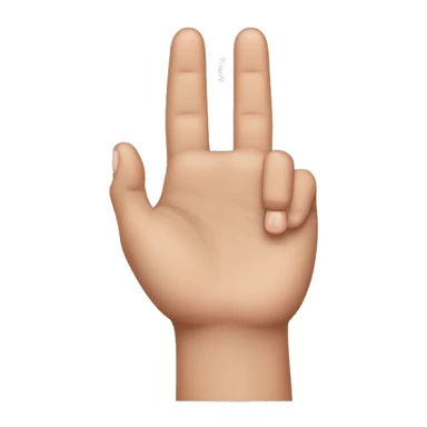 the thumb is between the index finger and the ring finger  sticker