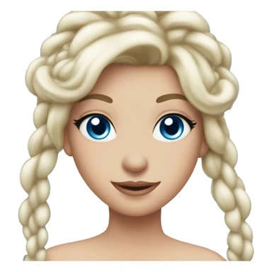 chrismas princess with blue eyes  sticker