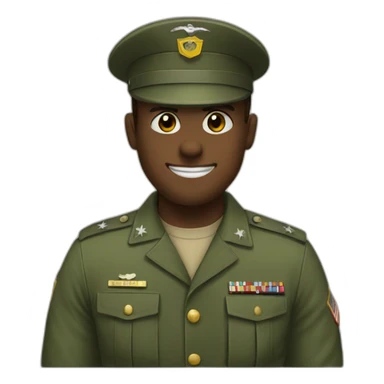 military greeting sticker