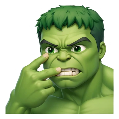 hulk qui se met le doigt dans le nez sticker