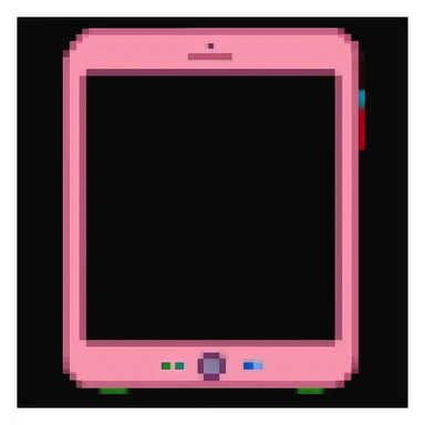 Change the iPad color to pink, keep the style and background as is. The style of the original image should be preserved. sticker
