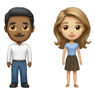 Puerto rican beard short brown hair  husband with blond long hair wife and brown long hair daughter Family  sticker