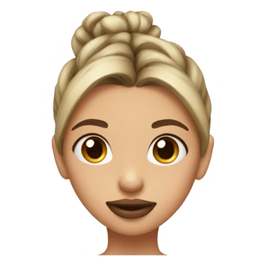 Girl with messy bun and big lips sticker