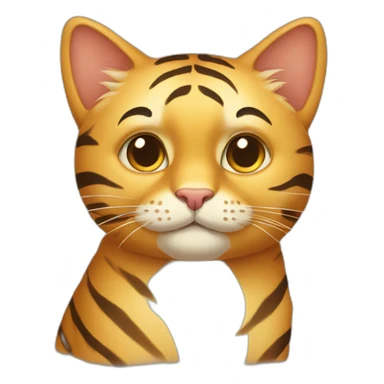 A cat as golden as a tiger sticker
