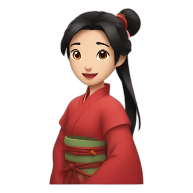 Mulan and Mushu sticker