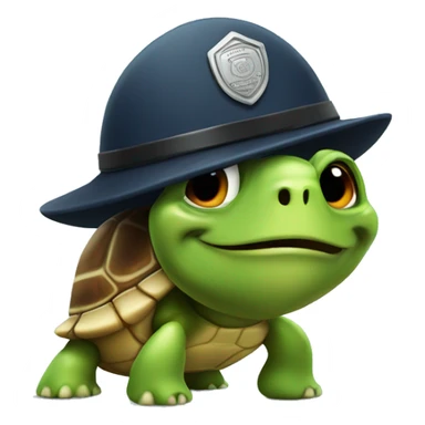 turtle-policeman with shell sticker