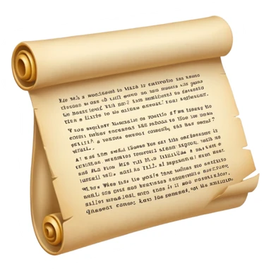 quiero un pergamino antiguo con texto escrito sticker