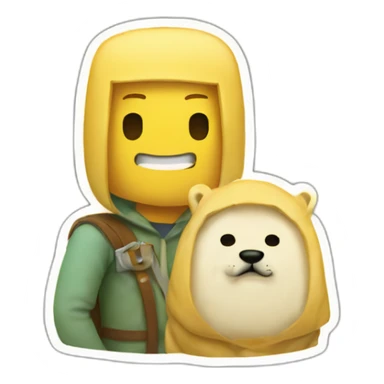 Finn the human and Jake the dog sticker