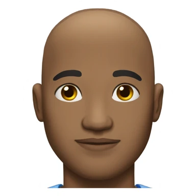Bald handsome light skin black man sticker
