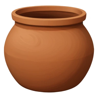 brown clay pot matka empty sticker