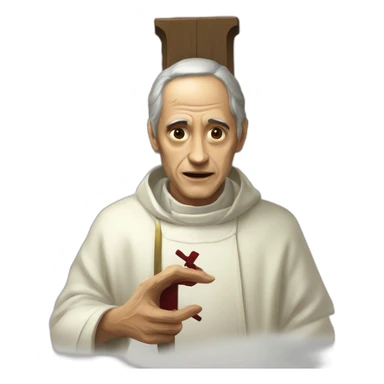 sacerdote con crucifijo película el exorcista sticker