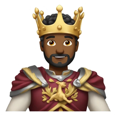 manly king man with crown sticker