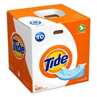 Tide laundry detergent orange box sticker