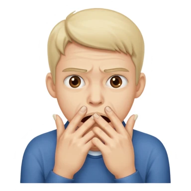 nervously bitting finger nails sticker