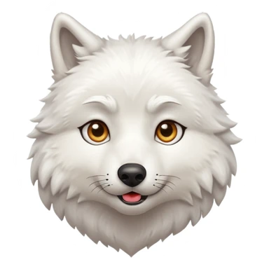 White wolf blowing kiss sticker