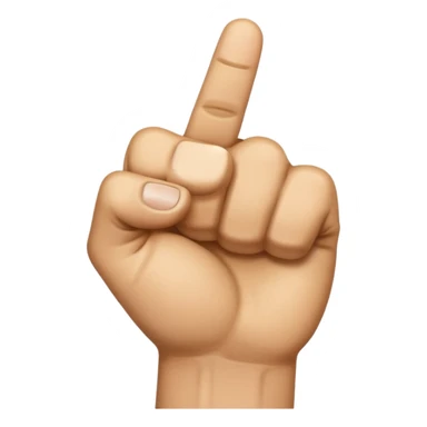 Yumruk ortasında bir parmak sticker