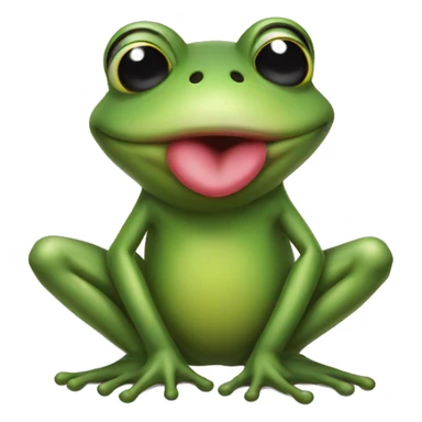 frog blowing a kiss heart sticker