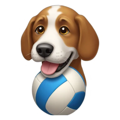 dog-playing-volleyball-setting sticker