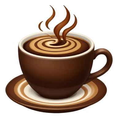 plain Coffee without Saucer, Brown Cup, no saucer. sticker