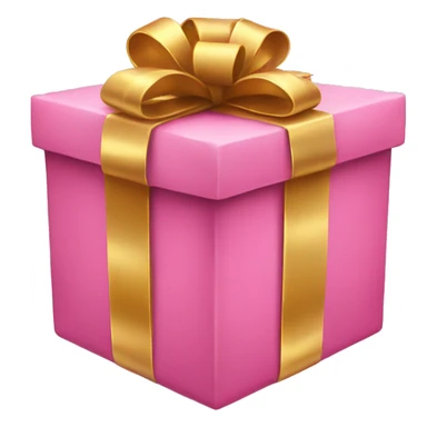 Pink present with gold bow  sticker