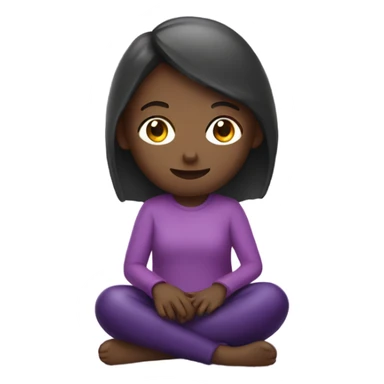 Girl sitting on eggplant  sticker