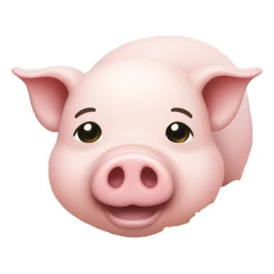 Pig eating rice sticker