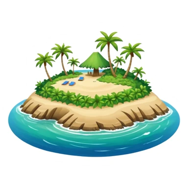 island seen from the sea far away sticker