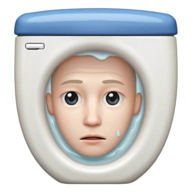 Head in toilet  sticker