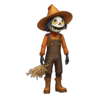 Scare crow full body sticker