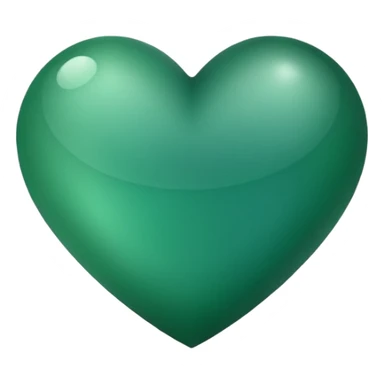 light dark green heart emoji with sharp edges  sticker