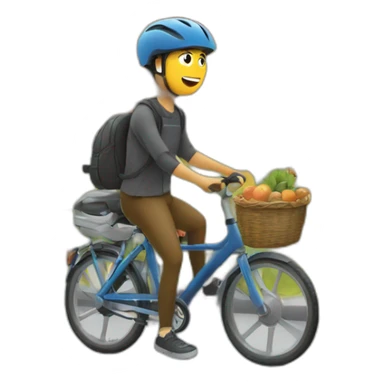 Personne sur un vélo qui cabre sticker