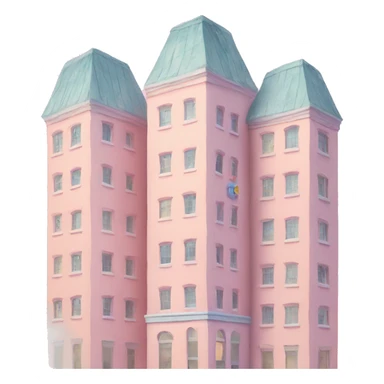 pastel buildings sticker